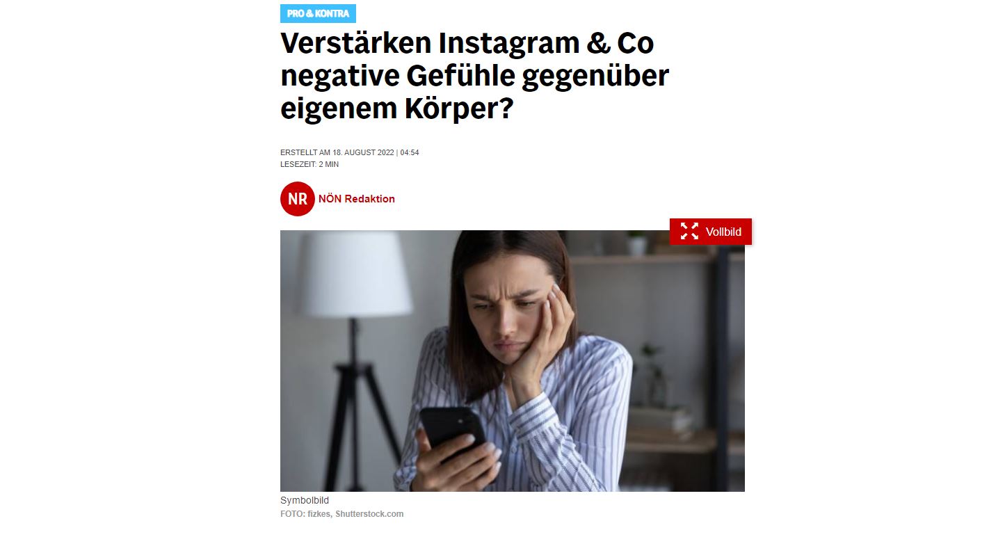 NÖN. Online Umfrage Social Media